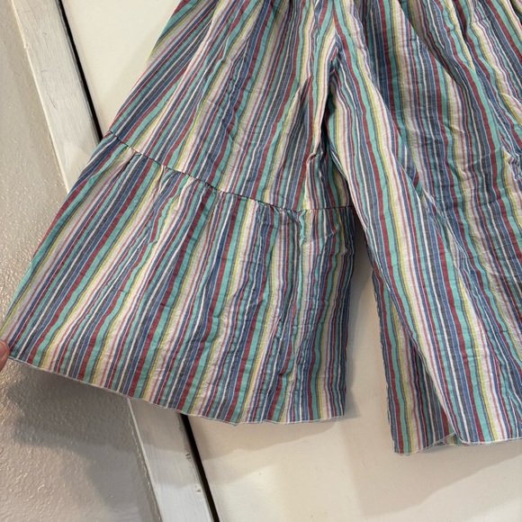 SEE BY CHLOE OFF SHOULDER TOP Bell Sleeves Striped M Cotton Boho Coastal - Picture 4 of 12